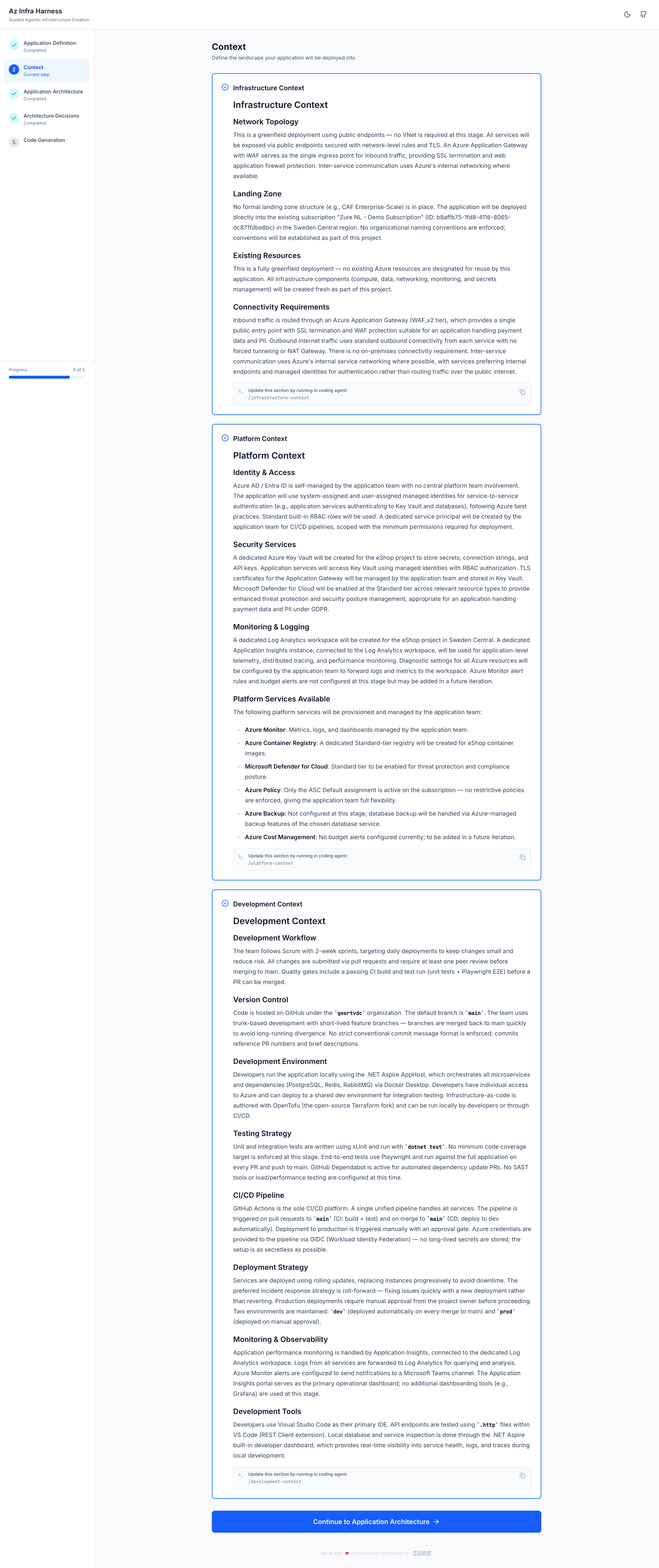 Application Context — completed