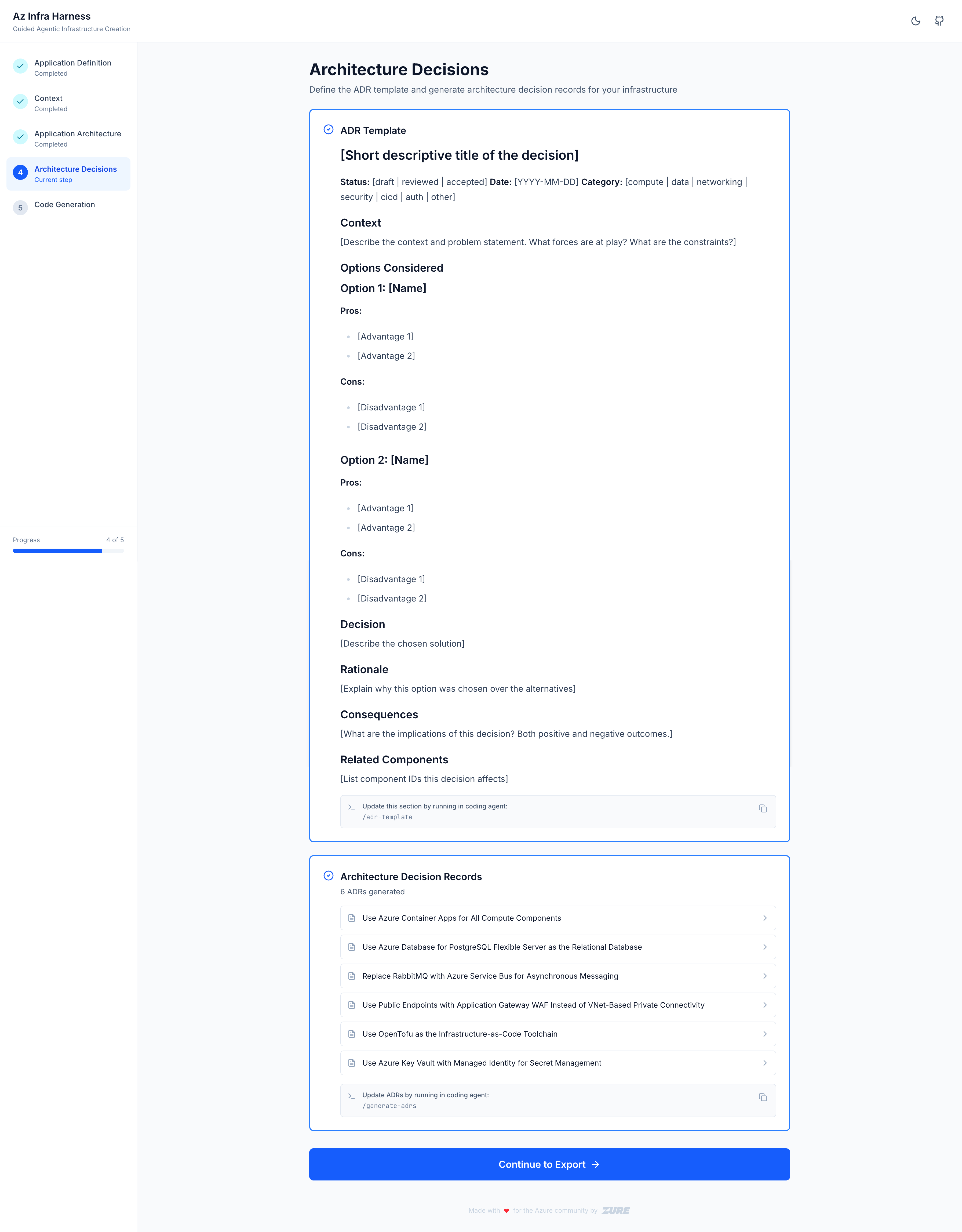 Architecture Decisions — completed