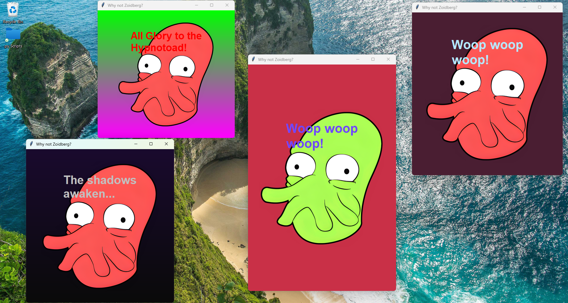 Visuals of Zoidberg