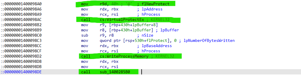 Remote memory protection and writes