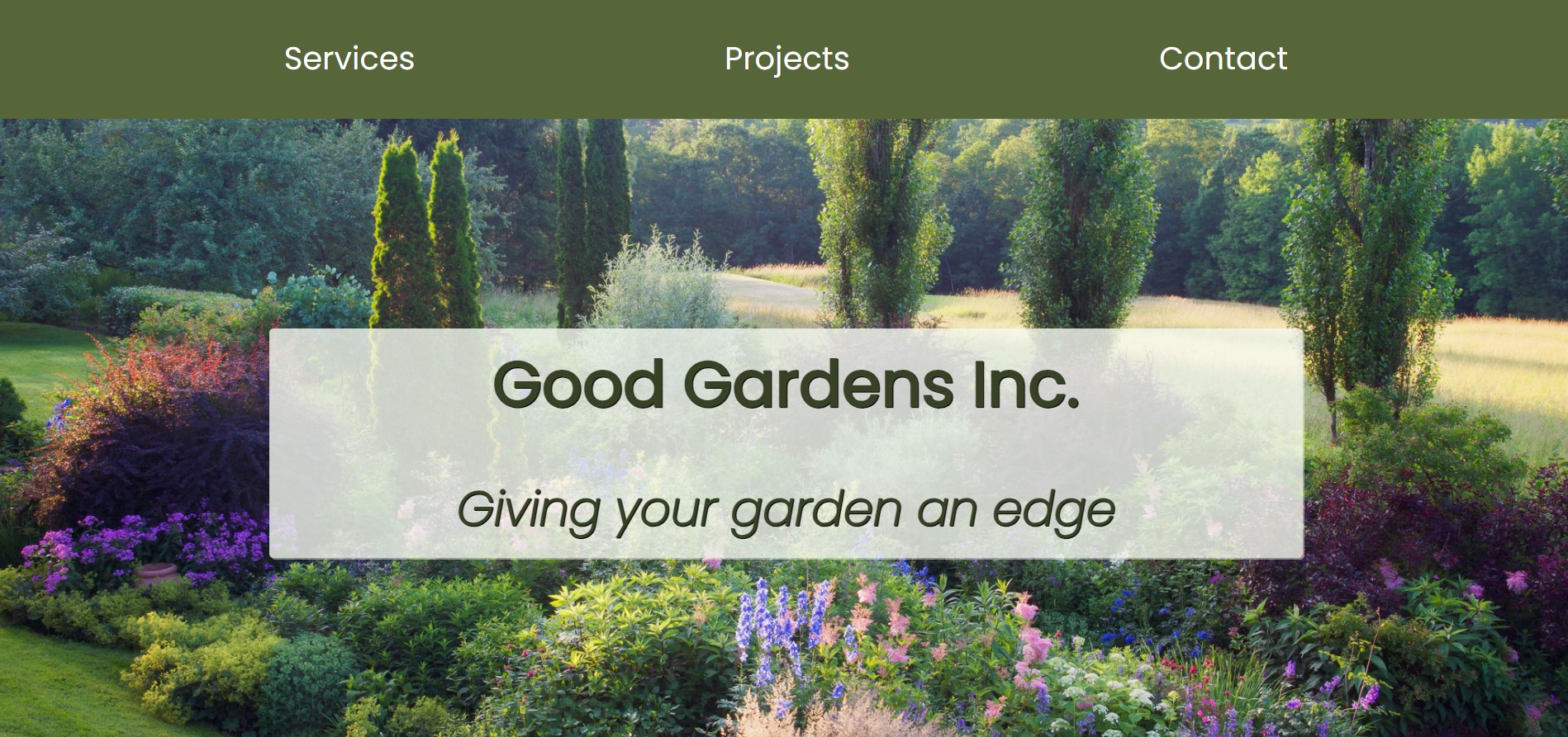 Good Gardens Inc. homepage