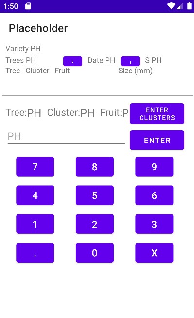 Fruit Growth prototype page