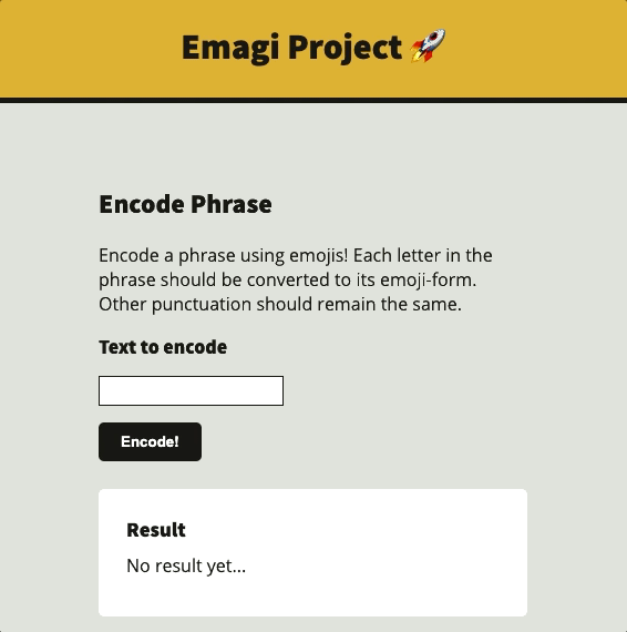 Image of the first part of the Emagi project working.