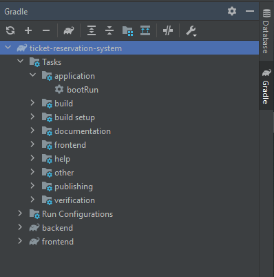 gradle panel