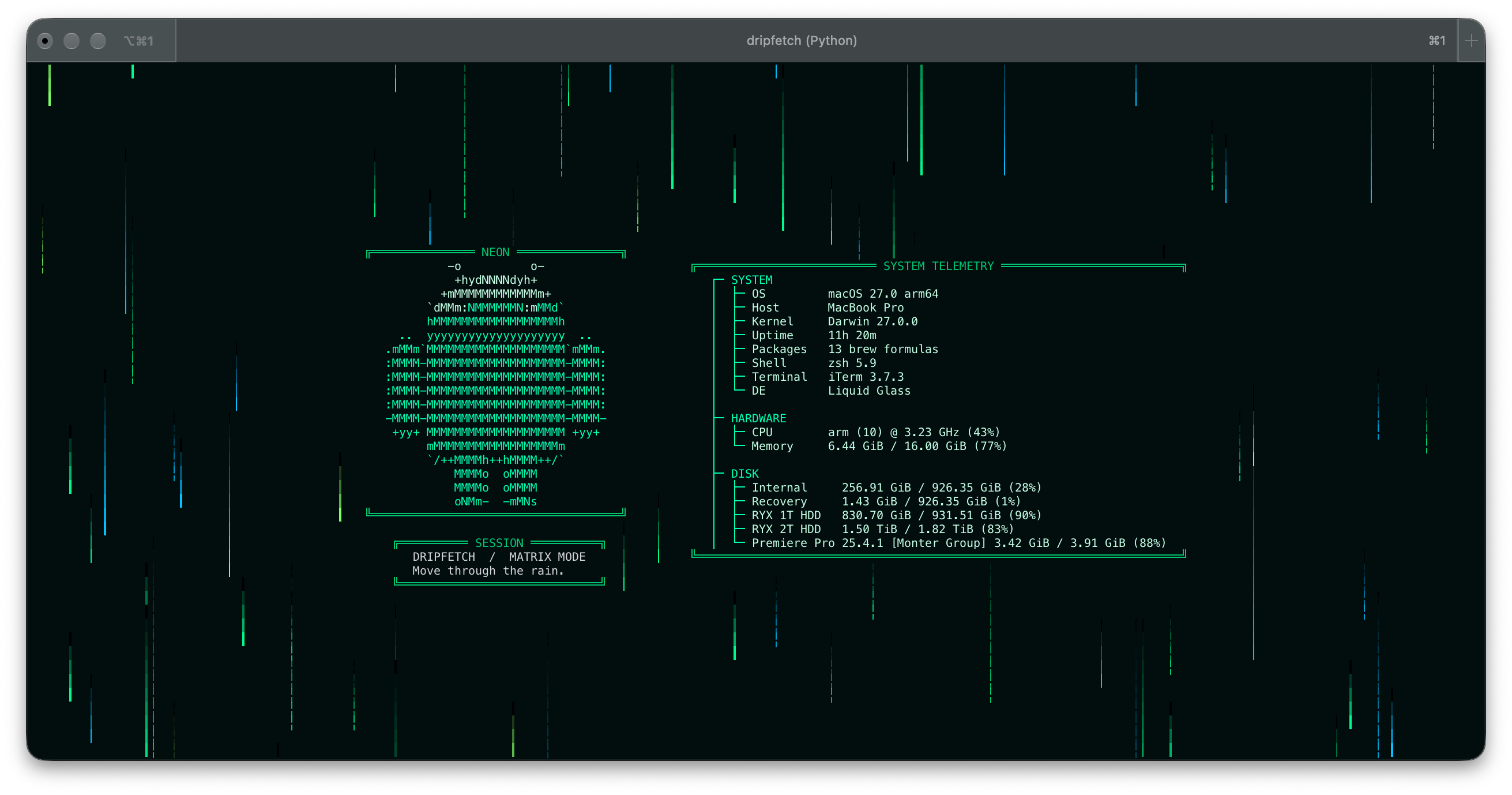 Neon Matrix theme