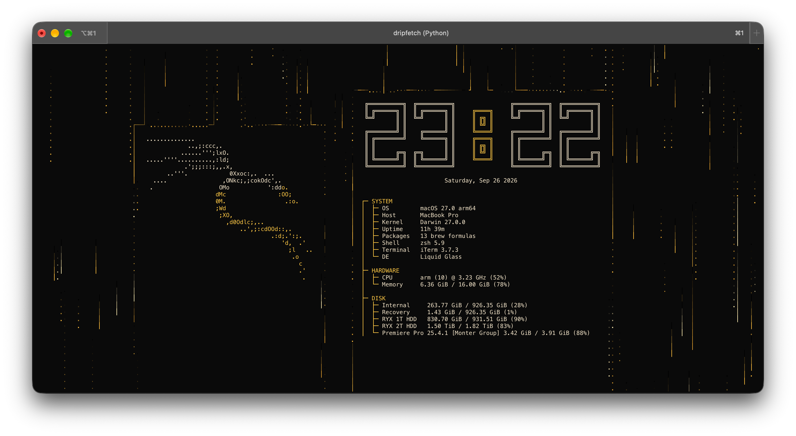 Ink and Amber theme