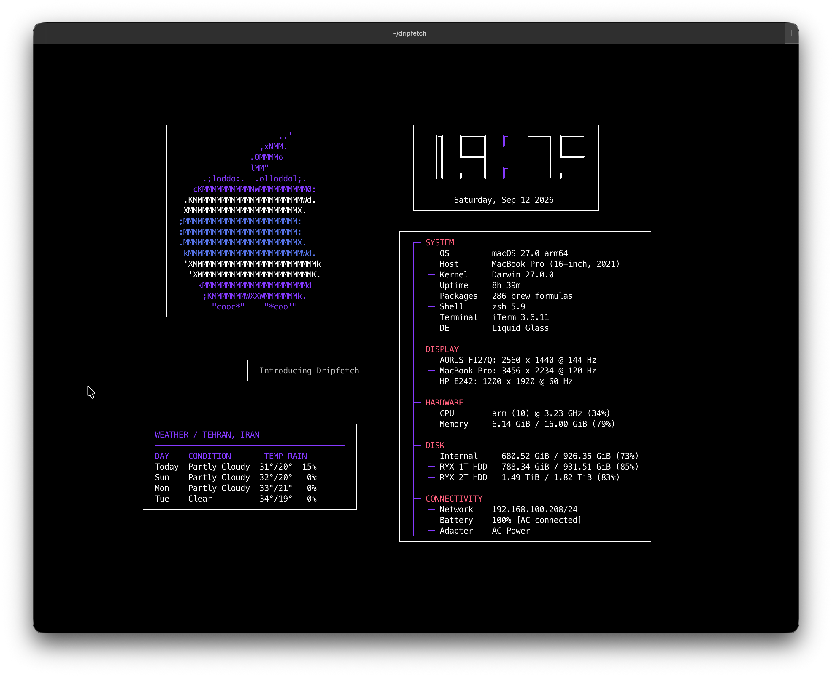 Dripfetch information boxes