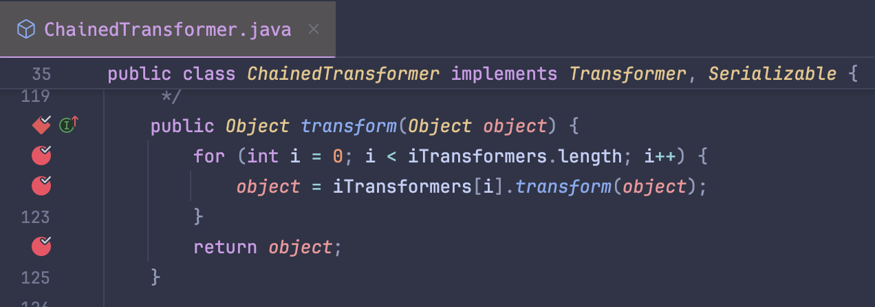 ChainedTransformer.tranform()