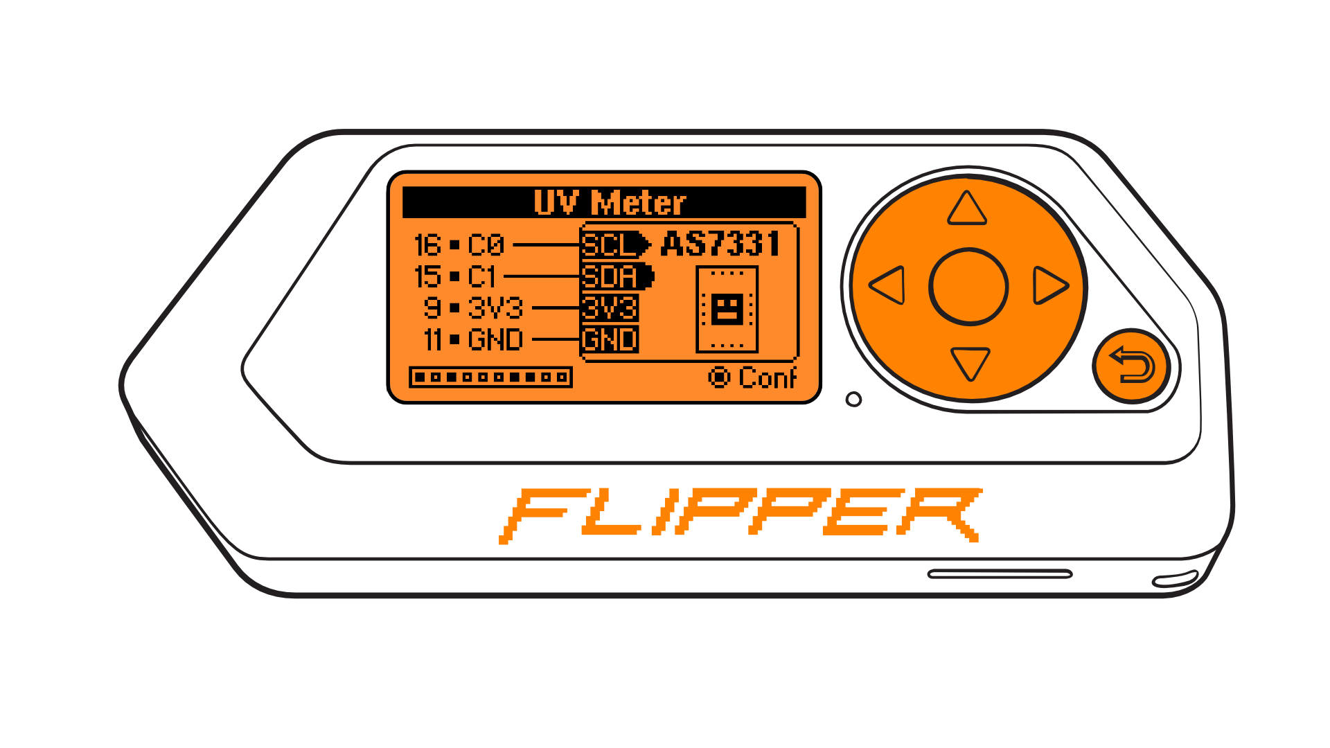 Oled flipper, from the project README