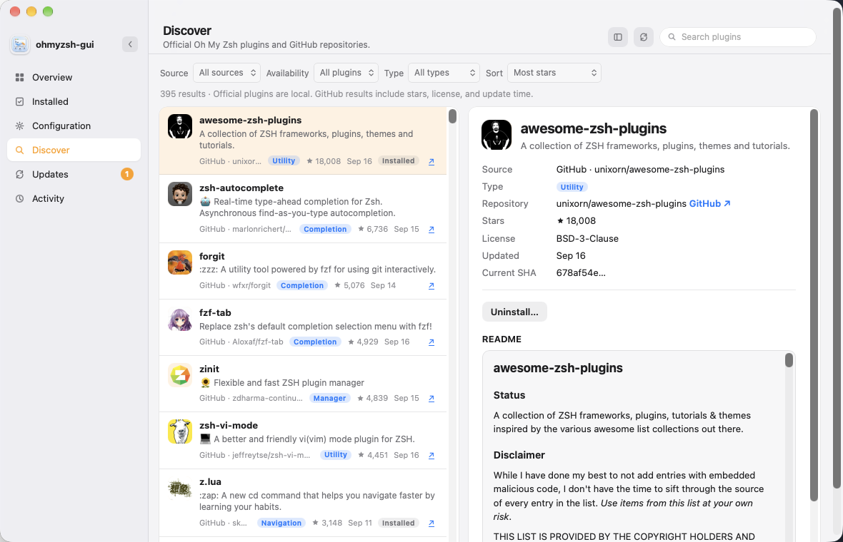 Discover plugins