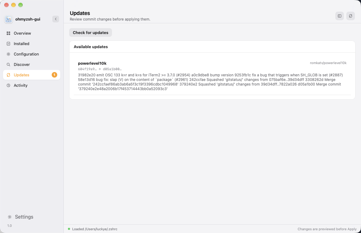 Plugin updates