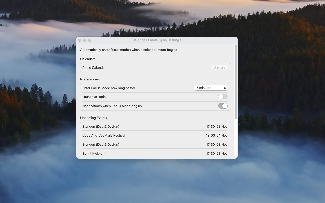 Settings Screen