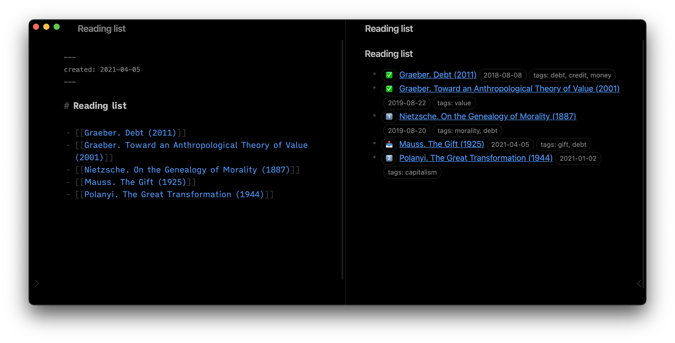 Example usage