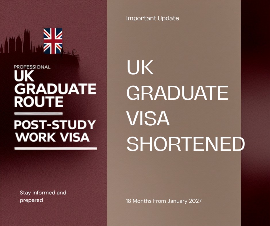 UK Graduate Route visa shortened to 18 months from January 2027