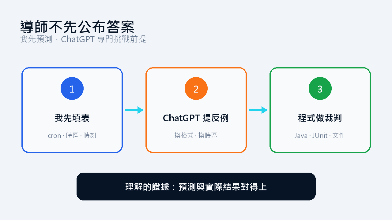 先預測、再挑戰、最後驗證