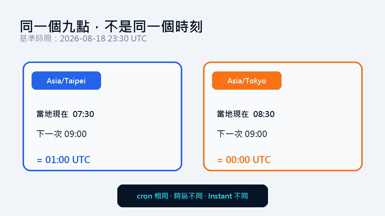 台北與東京的下一次九點