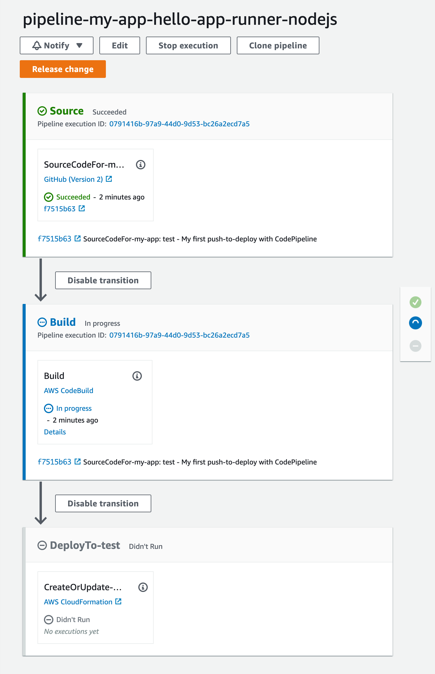 Running pipeline