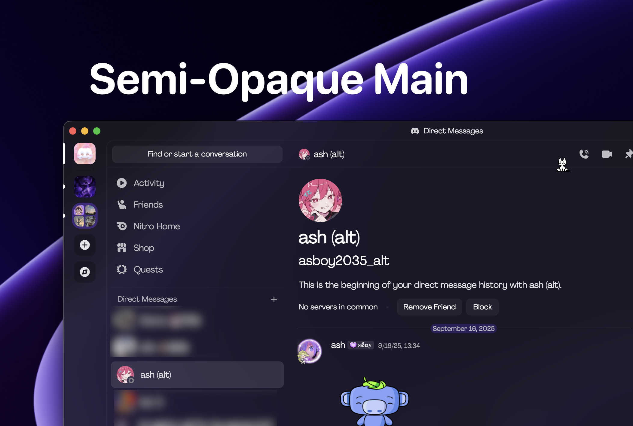 Semi-Opaque Main