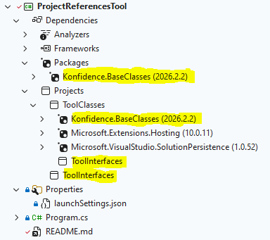 Redundant projects example