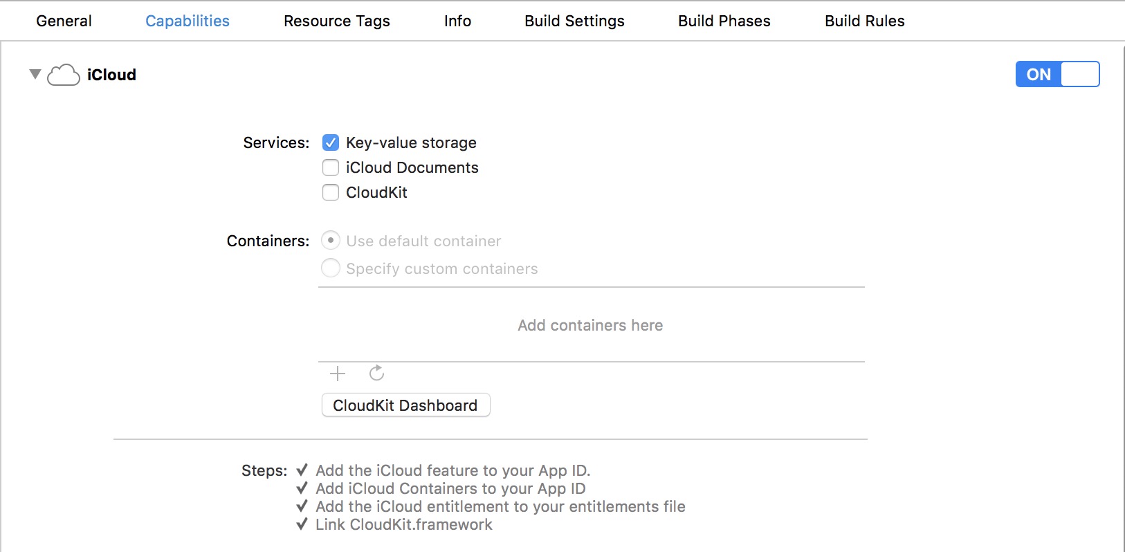 iCloud Setting