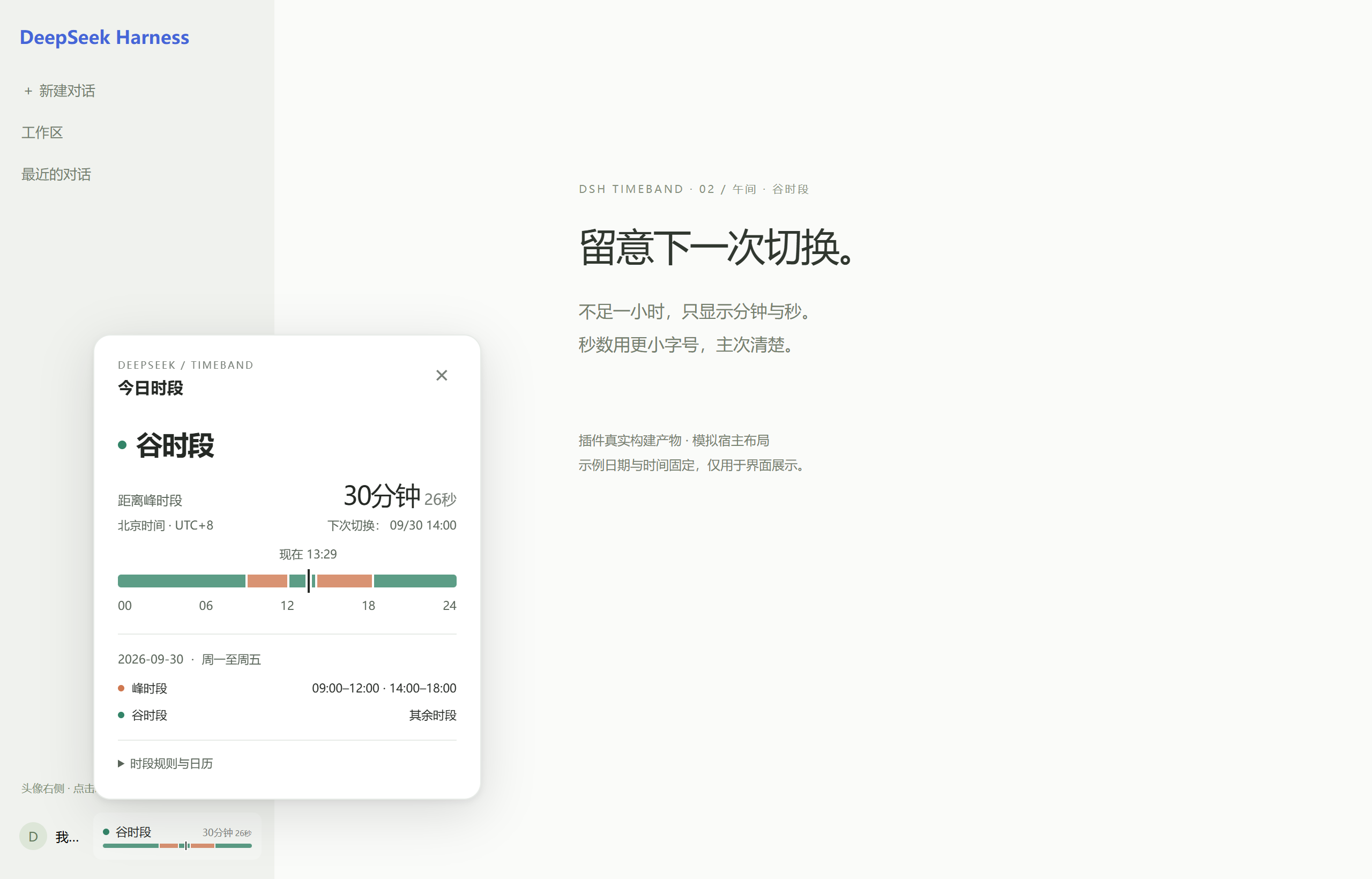 午间谷时段
