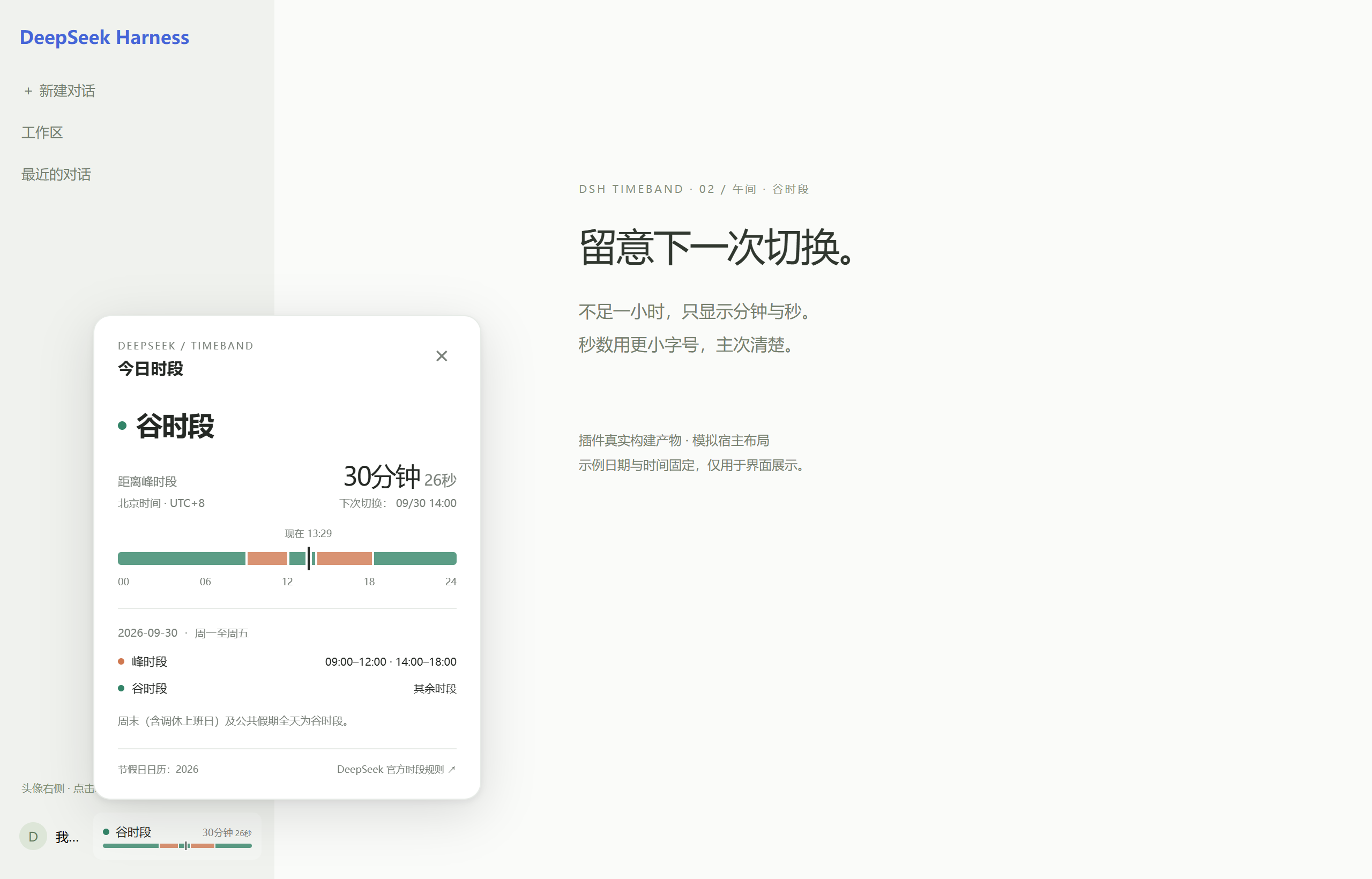 午间谷时段