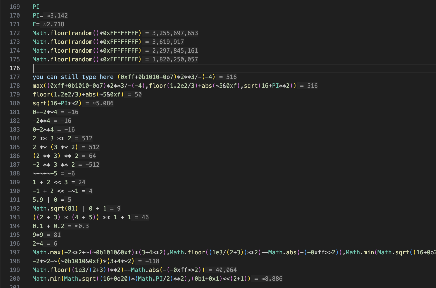 Math expression detection and inlay evaluation result