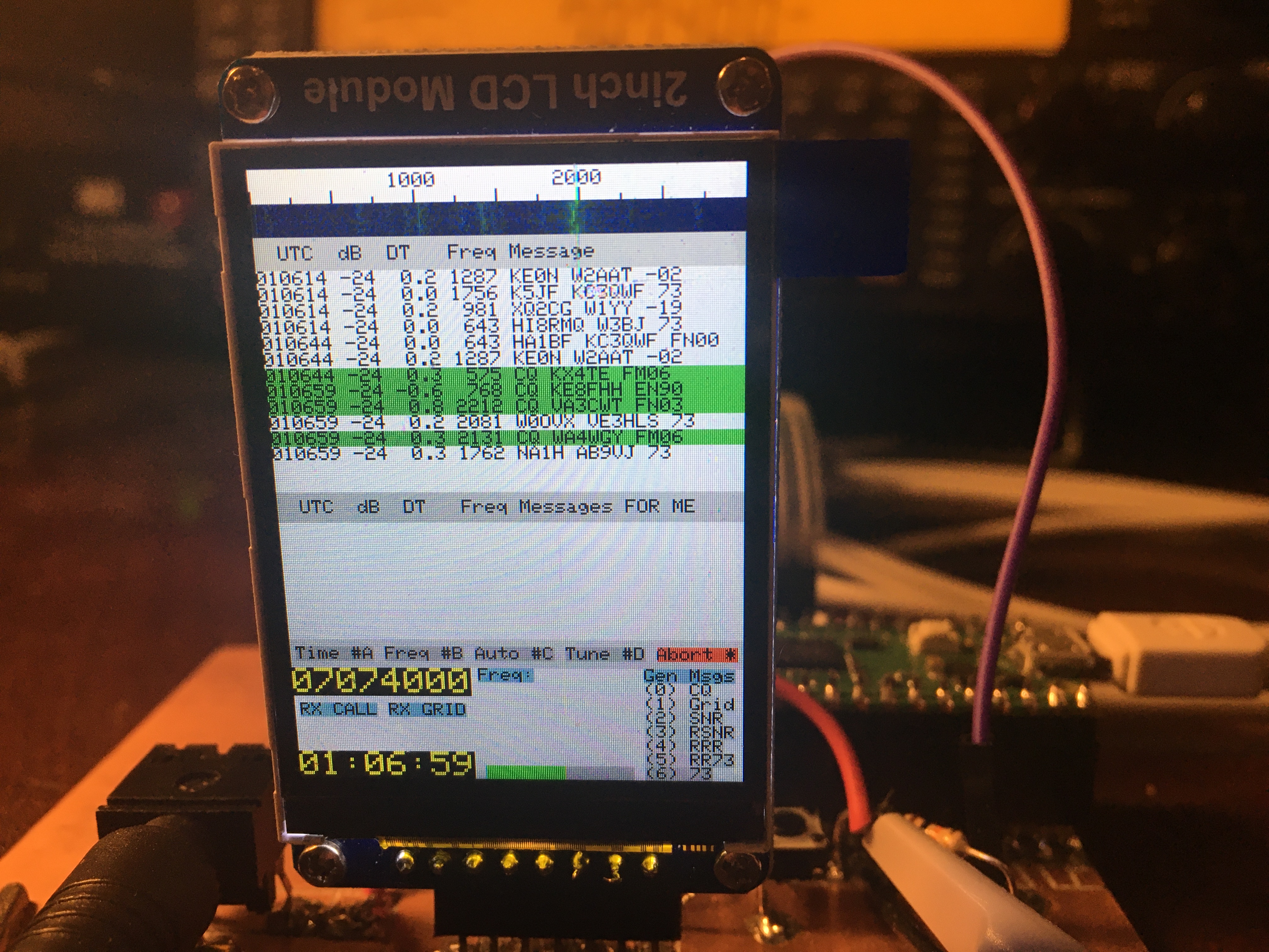 Decoded FT8 Messages