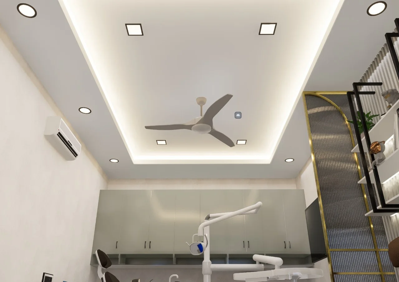 Dental Clinic False Ceiling and Lighting Design in Noida