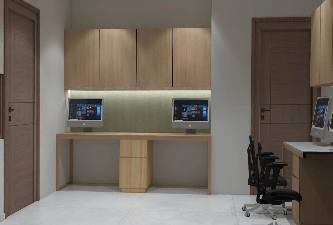 Compact Dual Workstation Design for Law Office