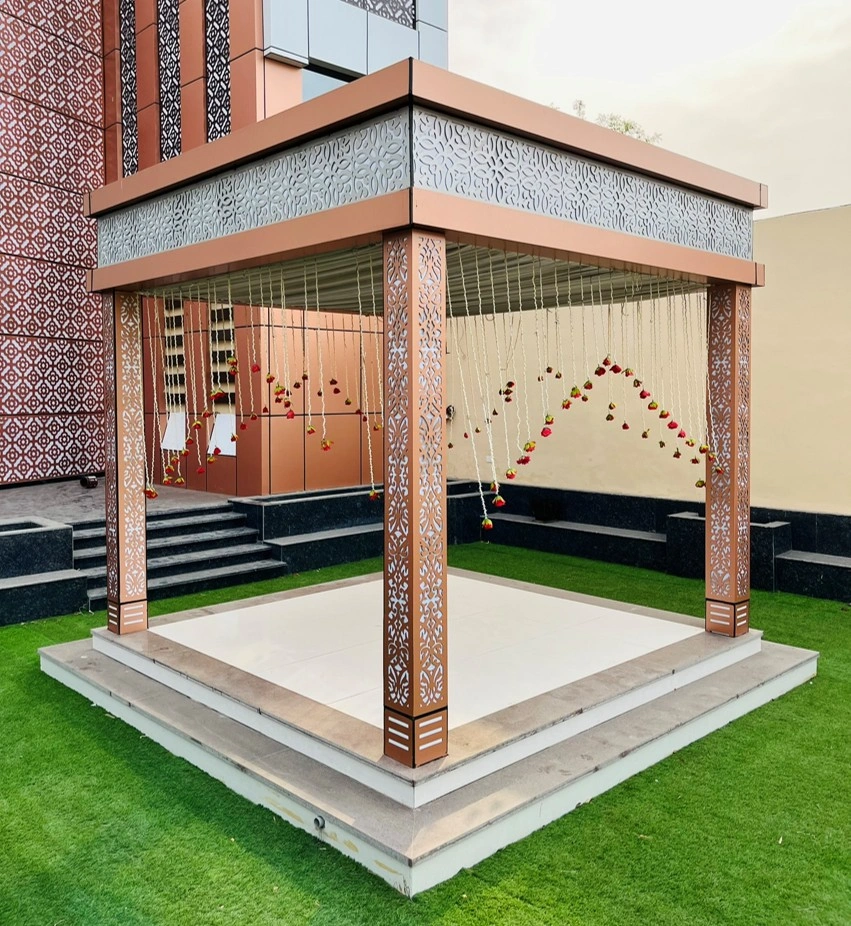 Modern Outdoor Pavilion Design for Marriage Home Lawn