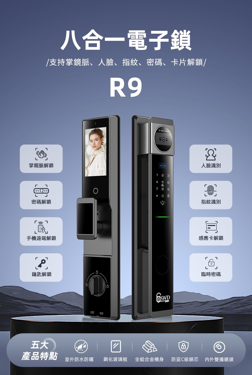 高CP值款 SWD R9 (人臉辨識)