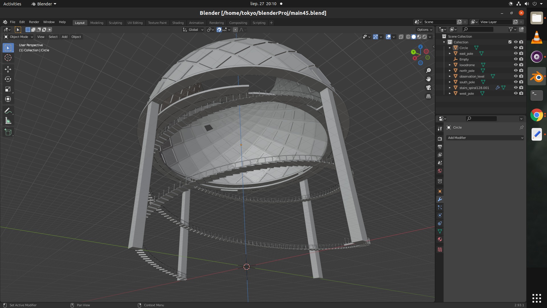 cupola exterior in Blender