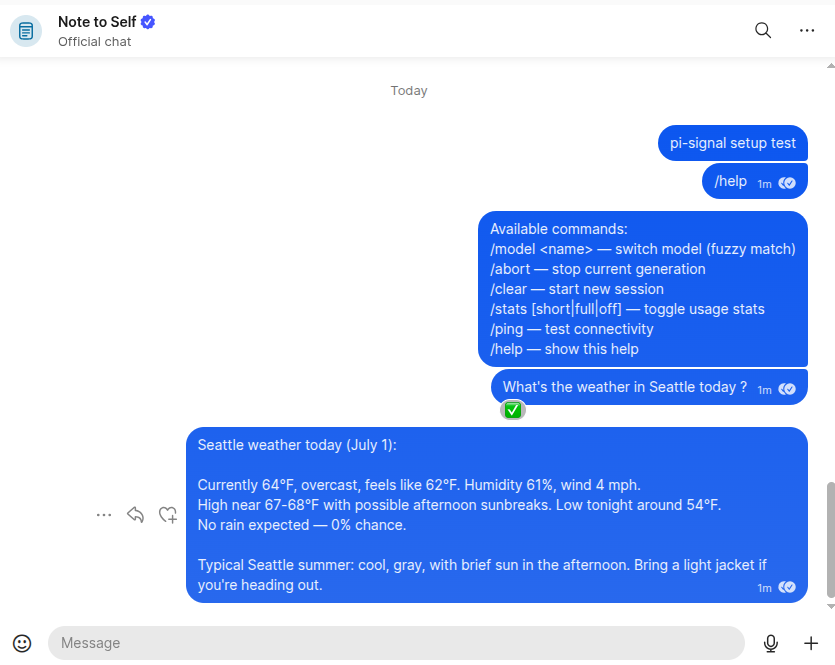 Note-to-Self message