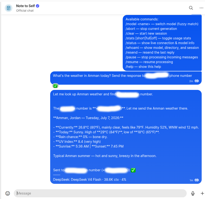 Note-to-Self-Send-to message