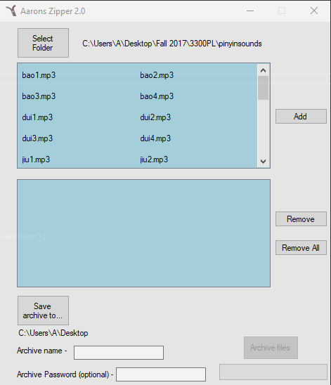 GitHub - prathercc/Azip: Fall 2015. Simple Ionic Zip Library GUI to ...