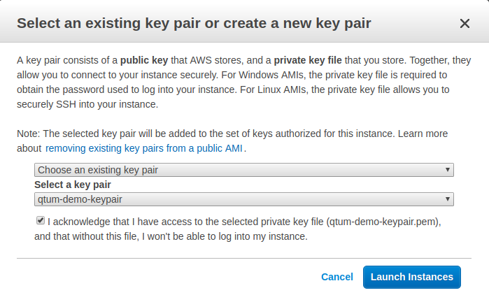 Select Keypair