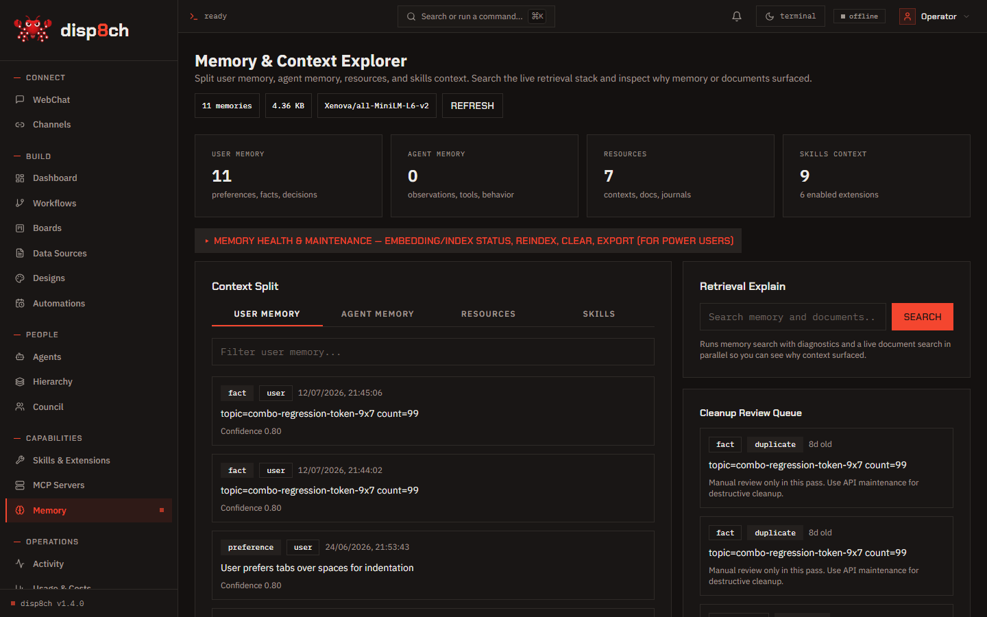 disp8ch memory explorer