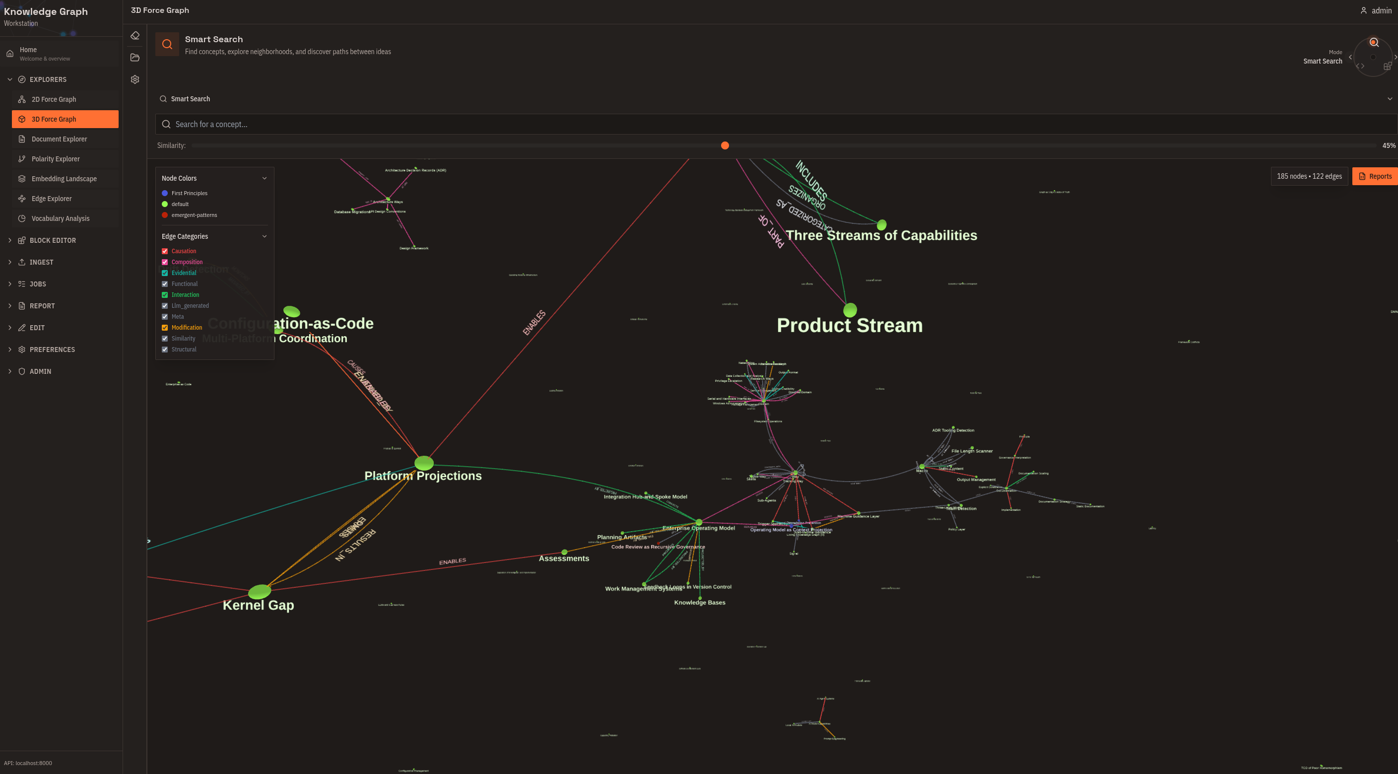 2D Force Graph Explorer