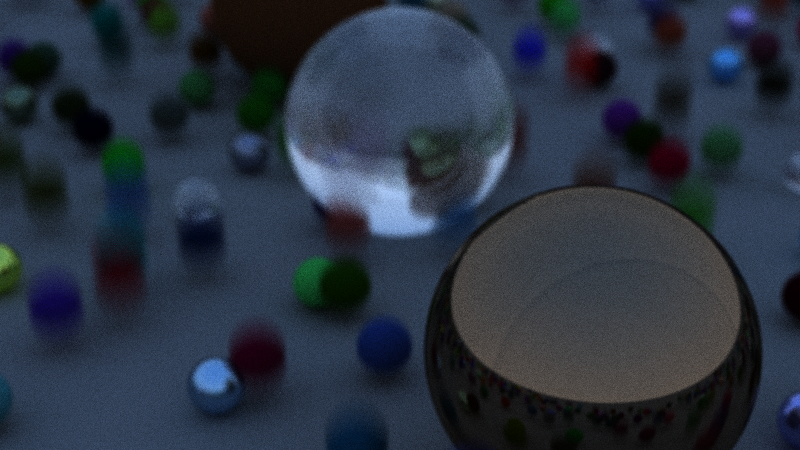 Ray traced scene