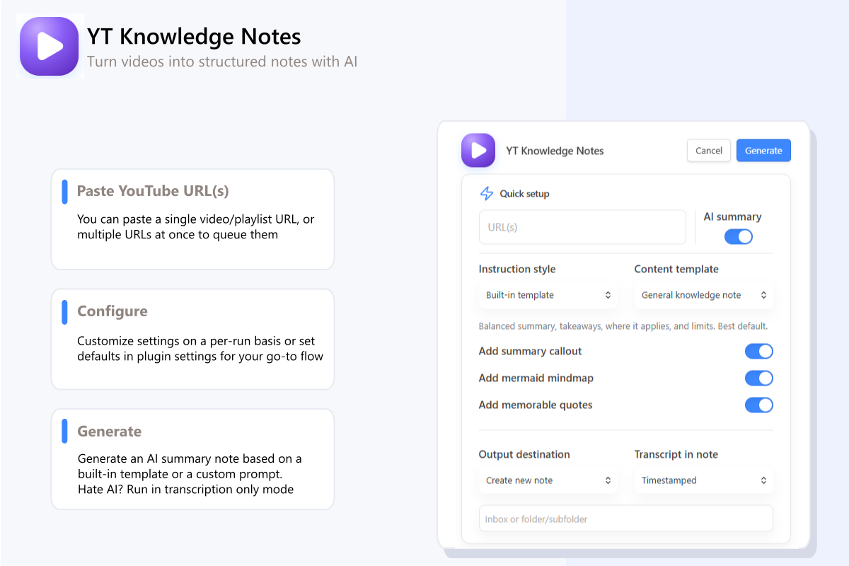YT Knowledge Notes Guide