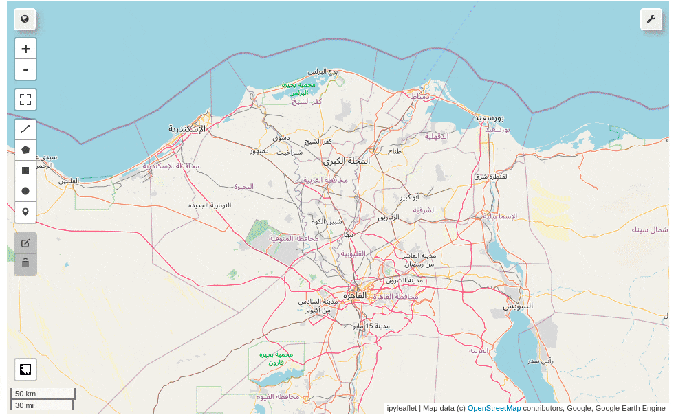 Sankee example showing grassland expansion in the Nile Delta