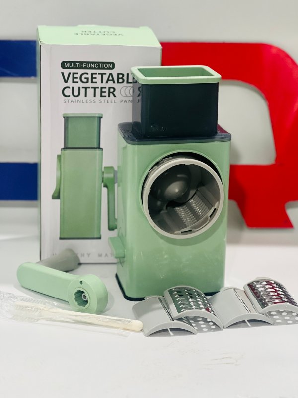 3في1 قطاعة خضر منزلية عملية ومريحة متعددة الأغراض ذات سعة كبيرة هرس الثوم وتقطيع البطاطس دائرية vegetable cutter