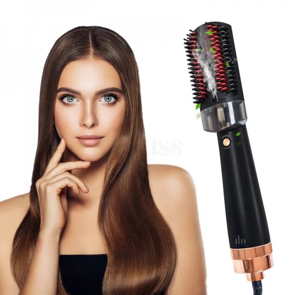 مجفف شعر إحترافي عالي الجودة ببخار الهواء الساخن 3in1 Hair Steam Brush