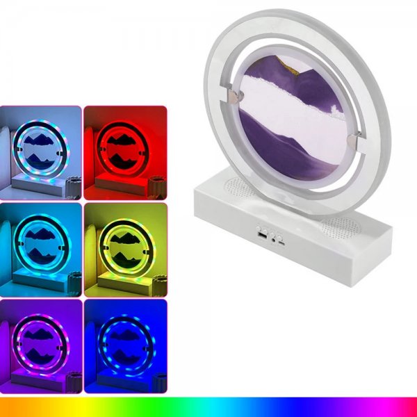 LED مصباح الرمال المتحركة صوت بلوتوث