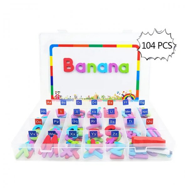 حروف وأرقام مغناطيسية للأطفال - النسخة الفرنسية من ألعاب الأبجدية، ألعاب تعليمية للأطفال الصغار، ألعاب ما قبل المدرسة للقراءة والتعلم