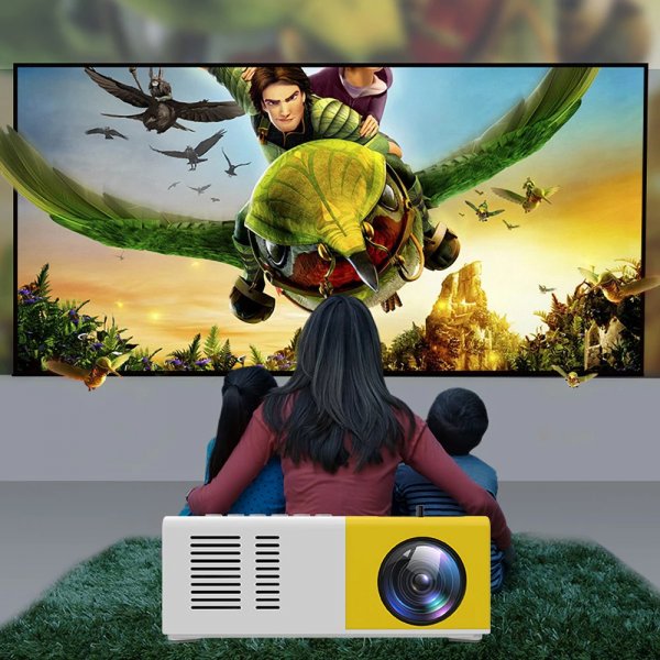 جهاز عرض صغير FHD LCD 1920 X 1080 TV Home Cinema، 30,000 ساعة من الحياة