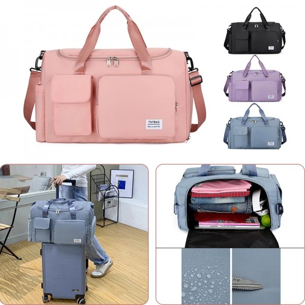 حقائب رياضية خارجية مقاومة للماء من النايلون للرجال والنساء للتدريب واللياقة البدنية والسفر وحقيبة كتف للتخزين وحقيبة رياضية لليوجا