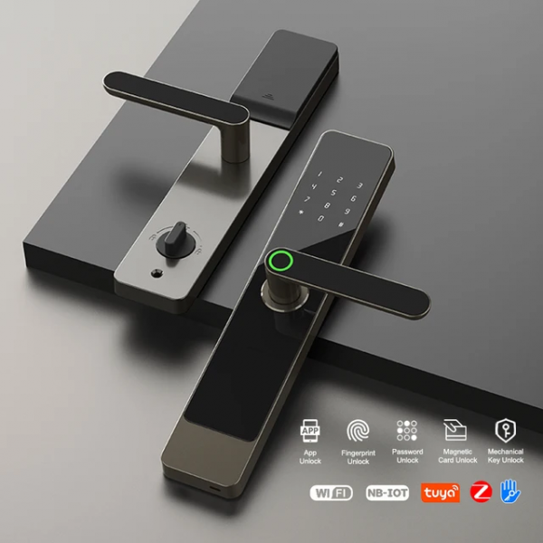 قفل باب ذكي ببصمة الإصبع