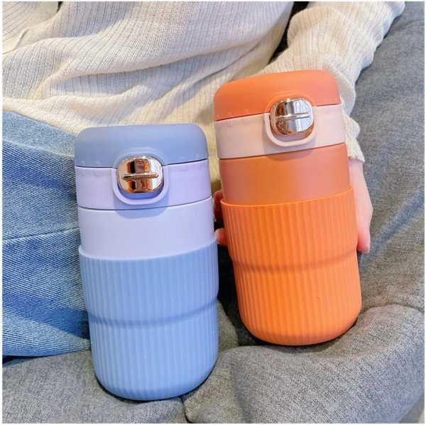 كوب صغير الحجم مزود بموضوع درجة الحرارة قابل للحمل من الفولاذ المقاوم للصدأ TROS THERMOS